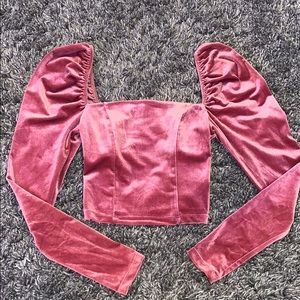 Velvet pink top
